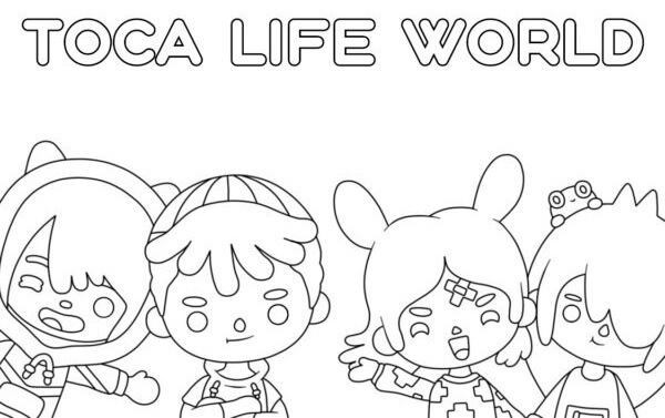 Desenho de Toca Boca World para imprimir