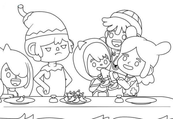 Desenho de Toca Boca World para imprimir
