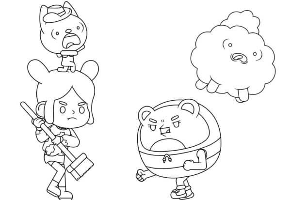 Desenho de Toca Boca World para imprimir