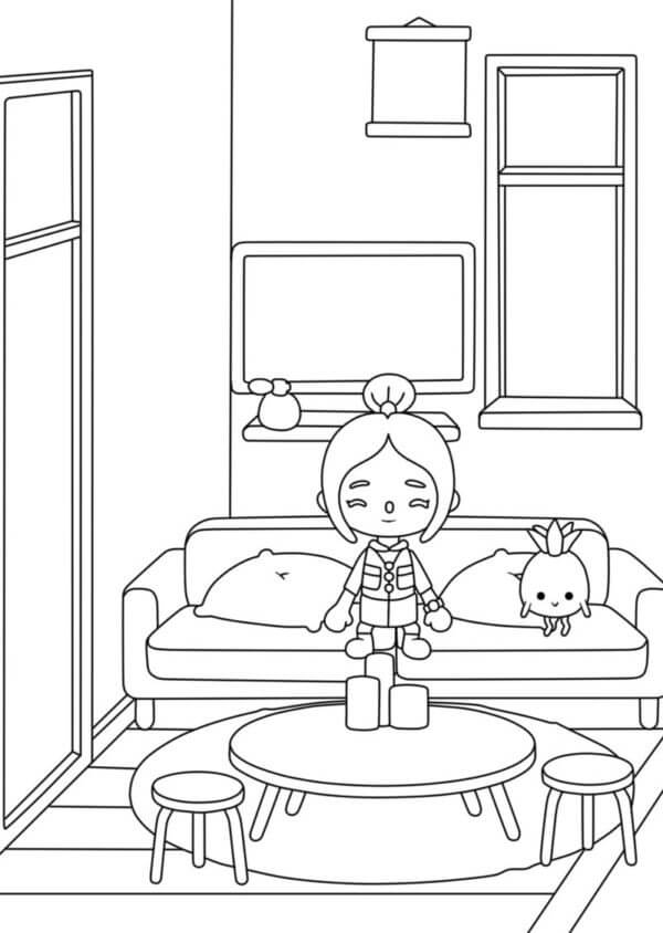 Desenho de Toca Boca World para imprimir
