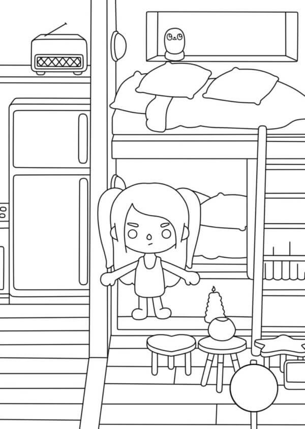Desenho de Toca Boca World para imprimir