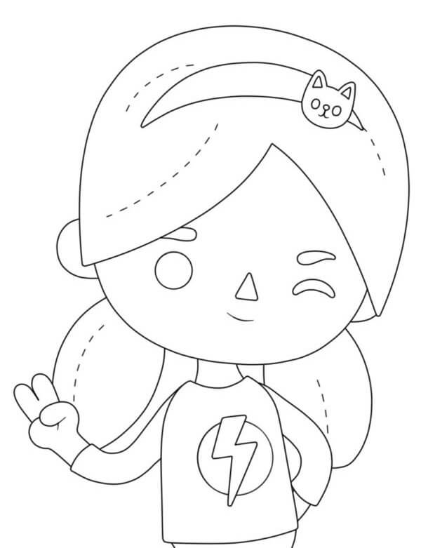Desenho de Toca Boca World para imprimir