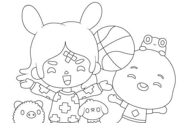 Desenho de Toca Boca World para imprimir