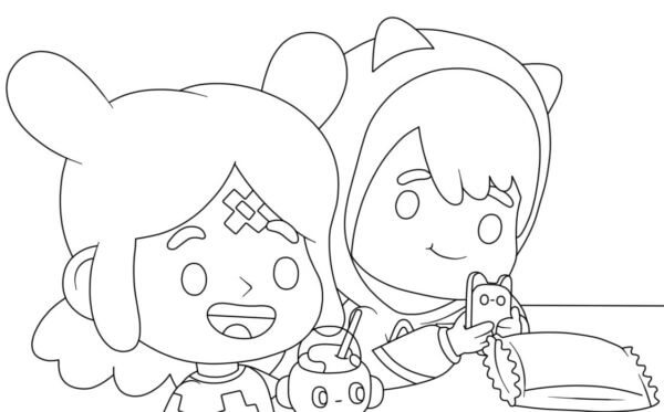 Desenho de Toca Boca World para imprimir
