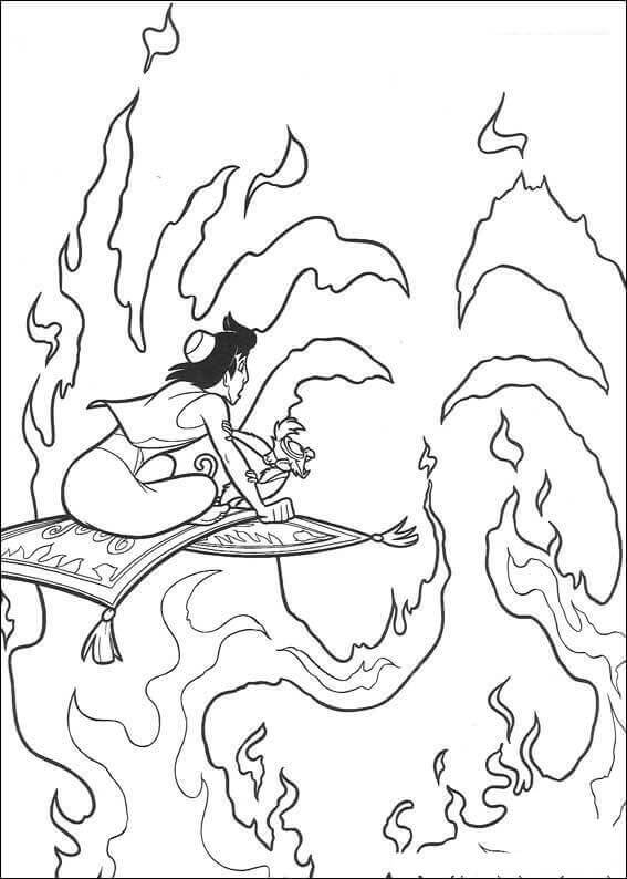Desenho de Aladdin para imprimir