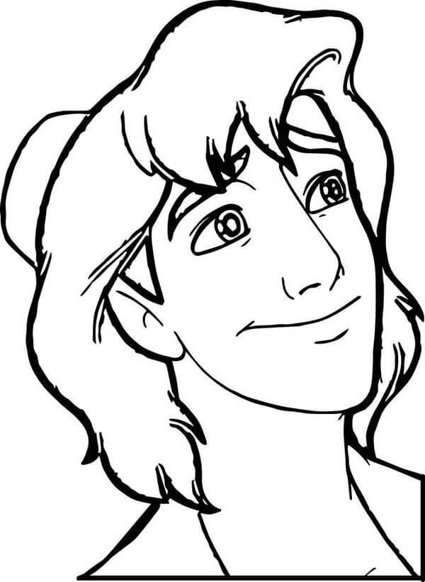 Desenho de Aladdin para imprimir