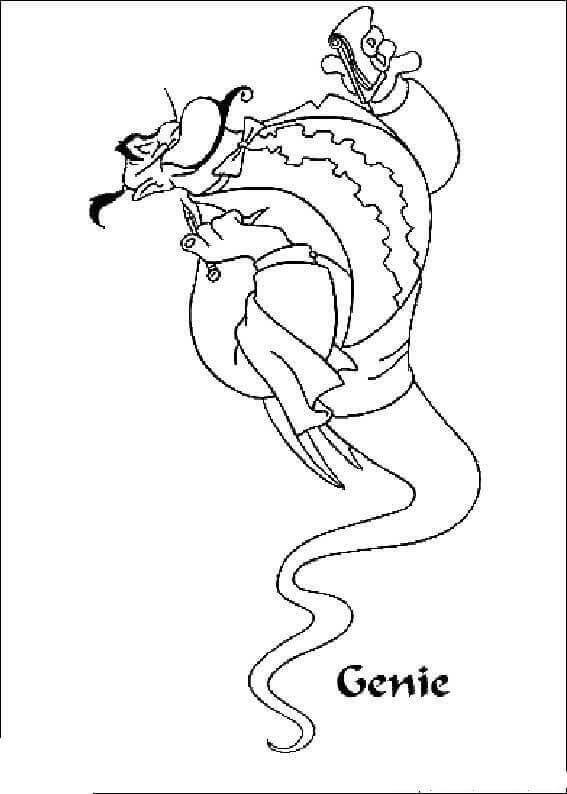 Desenho de Aladdin para imprimir