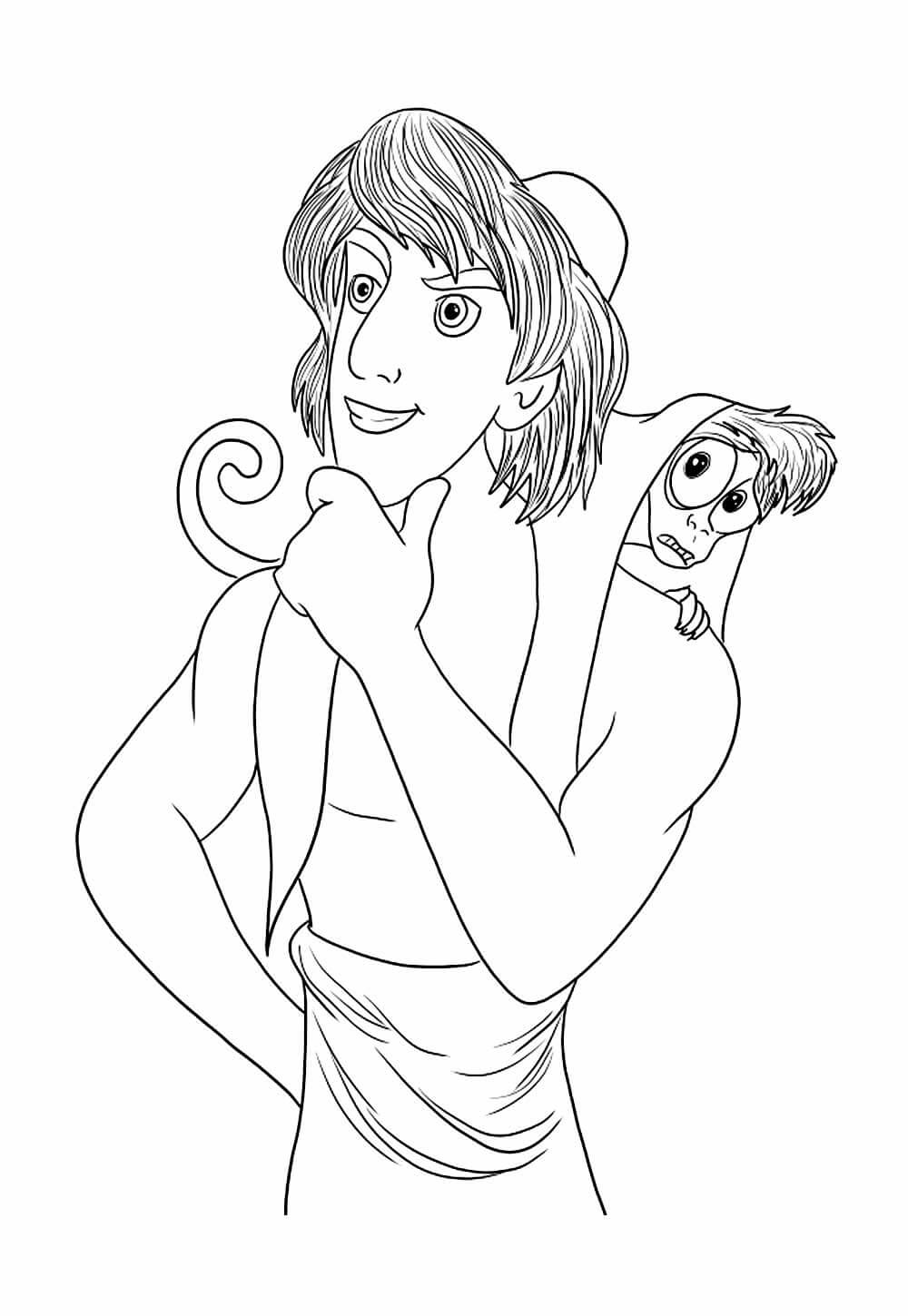 Desenho de Aladdin para imprimir