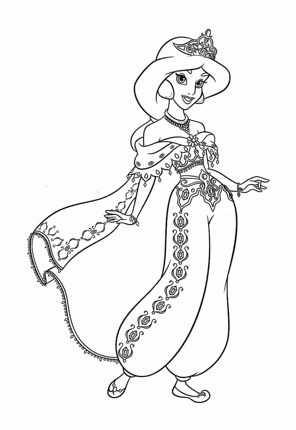 Desenho de Aladdin para imprimir