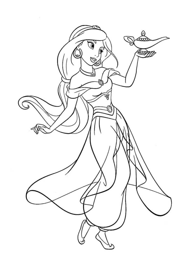 Desenho de Aladdin para imprimir