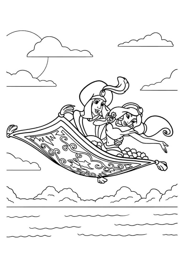 Desenho de Aladdin para imprimir