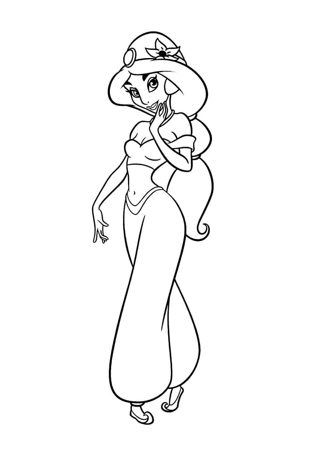 Desenho de Aladdin para imprimir