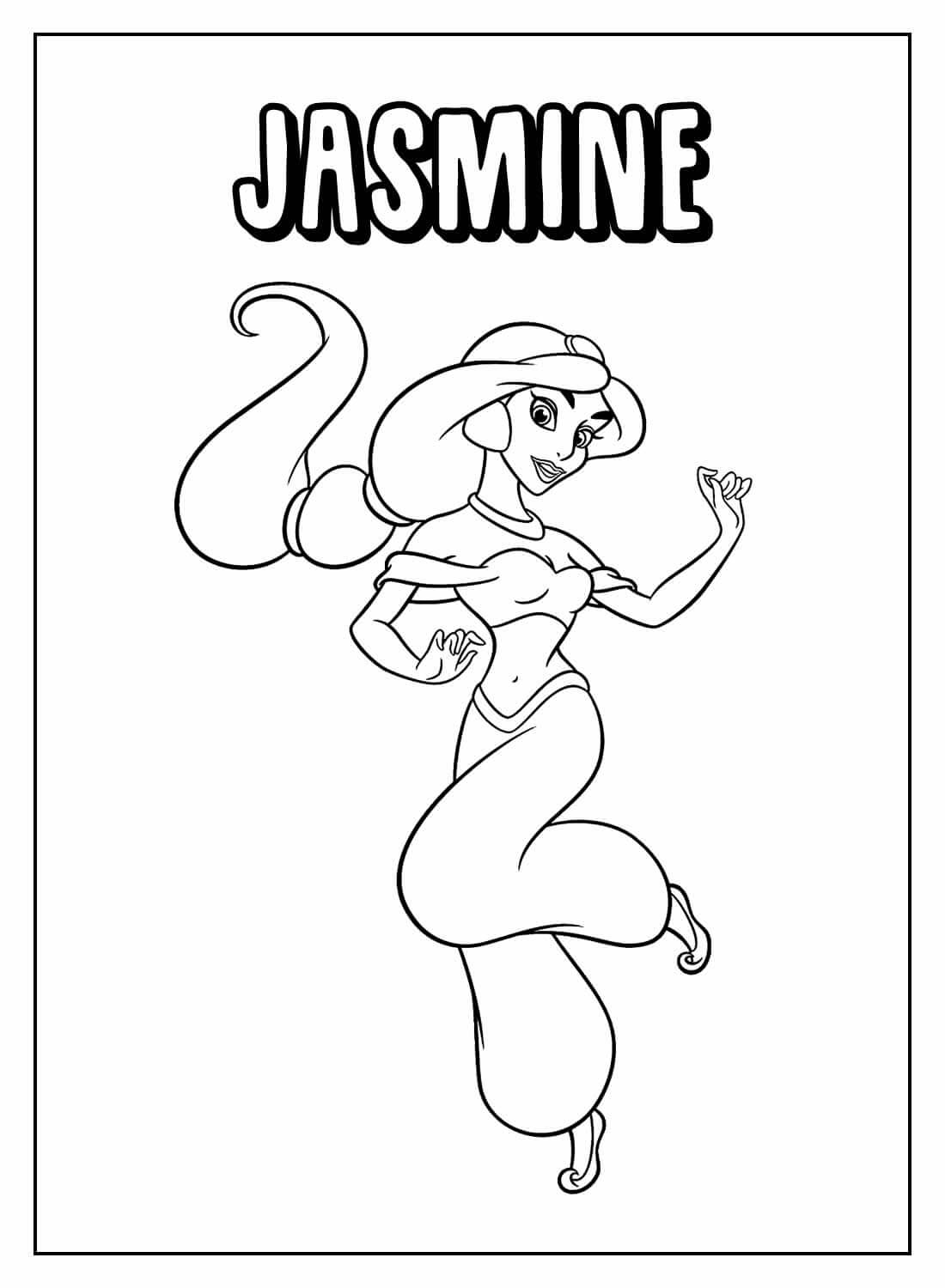 Desenho de Aladdin para imprimir