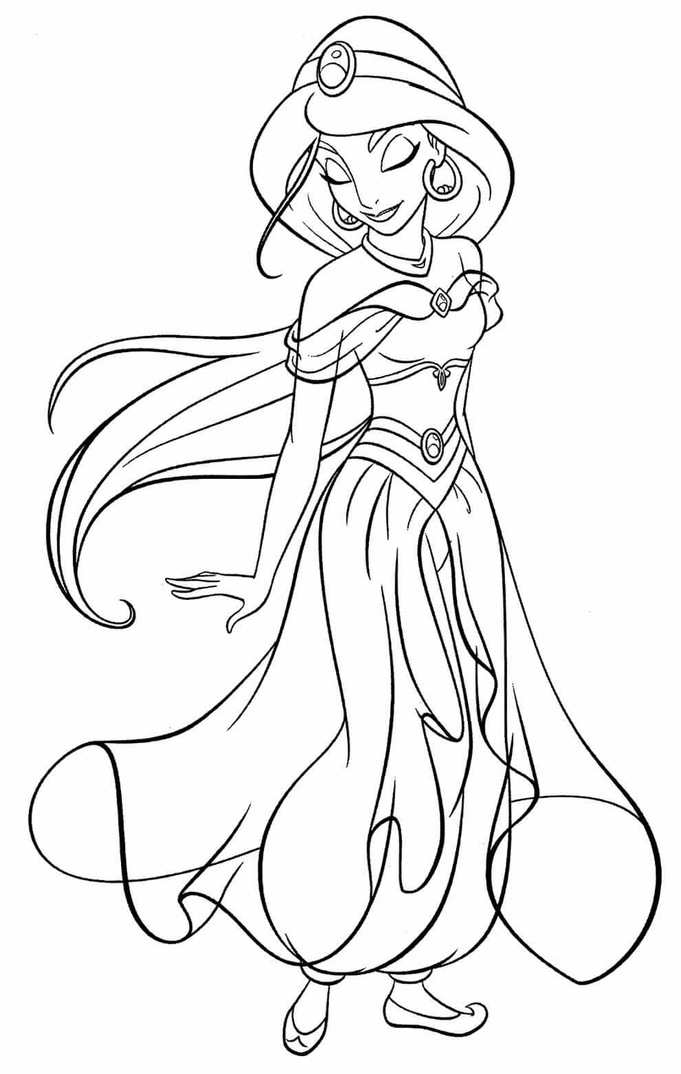 Desenho de Aladdin para imprimir