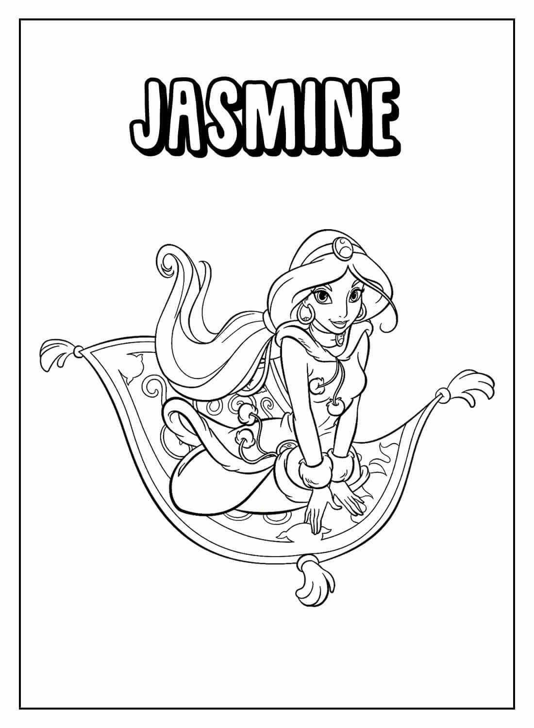 Desenho de Aladdin para imprimir