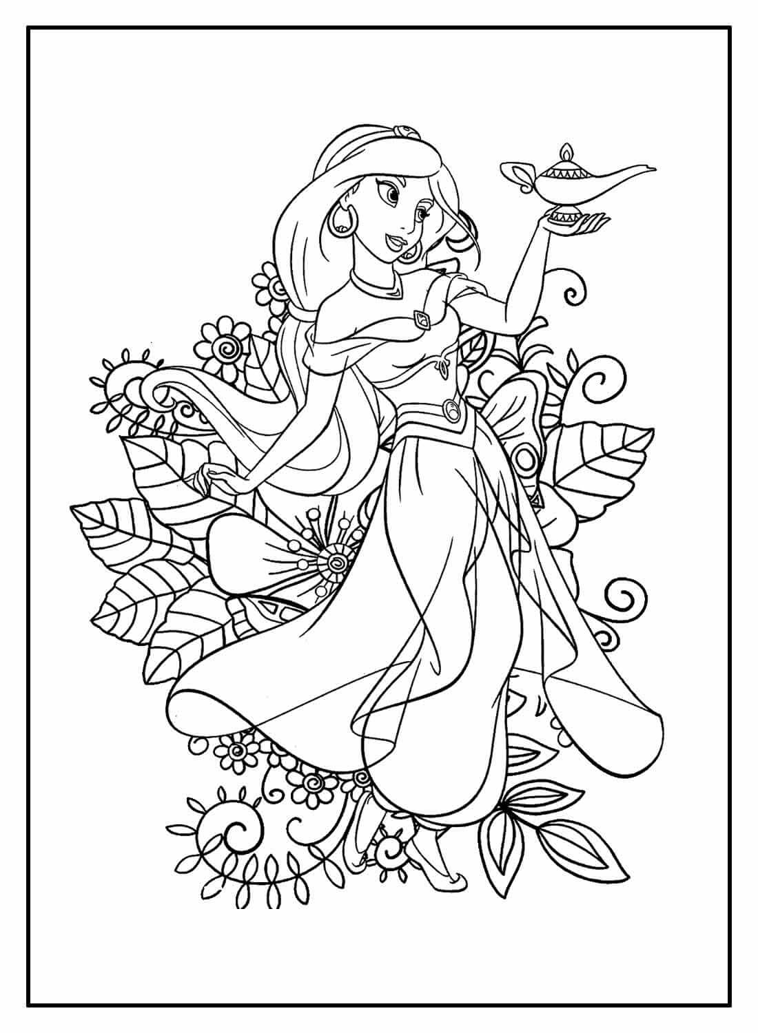 Desenho de Aladdin para imprimir