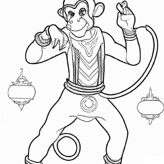 Desenho de Aladdin para imprimir