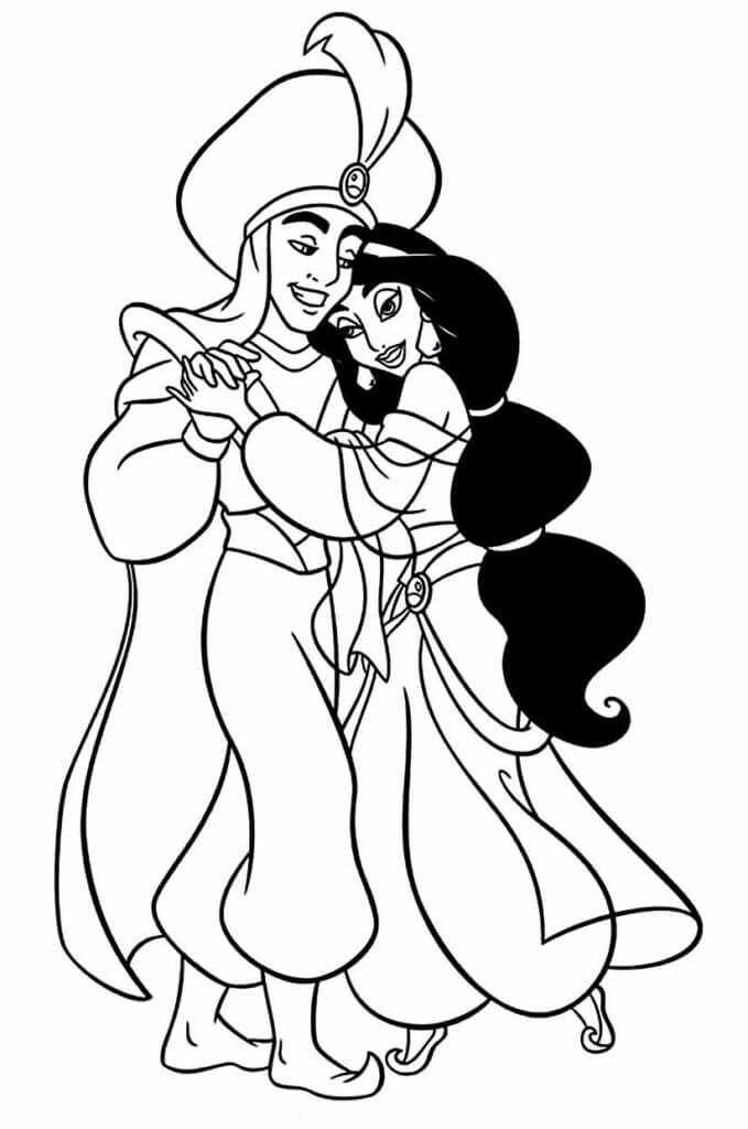 Desenho de Aladdin para imprimir