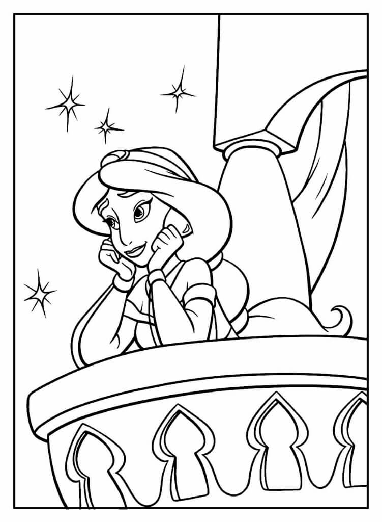 Desenho de Aladdin para imprimir