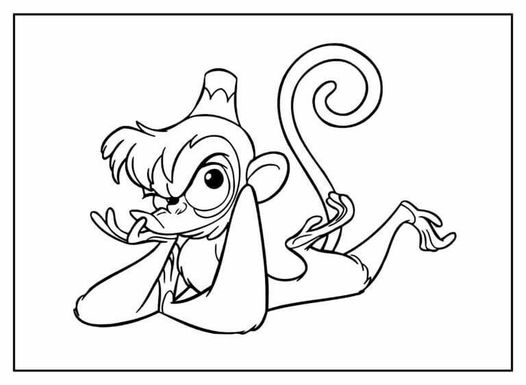 Desenho de Aladdin para imprimir