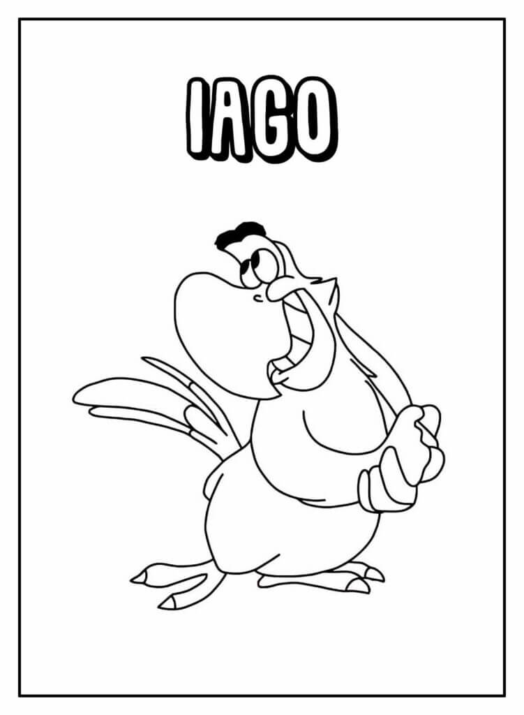Desenho de Aladdin para imprimir