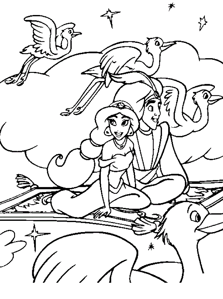 Desenho de Aladdin para imprimir