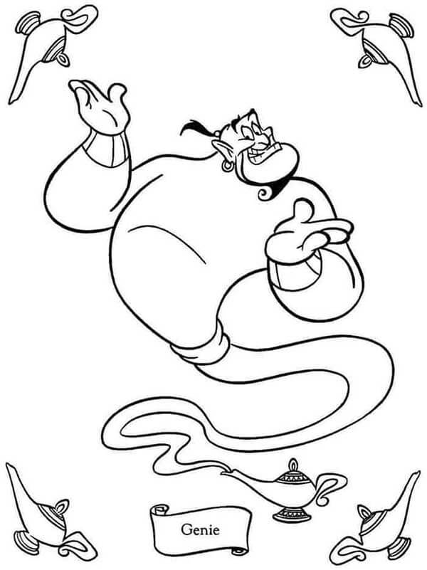 Desenho de Aladdin para imprimir