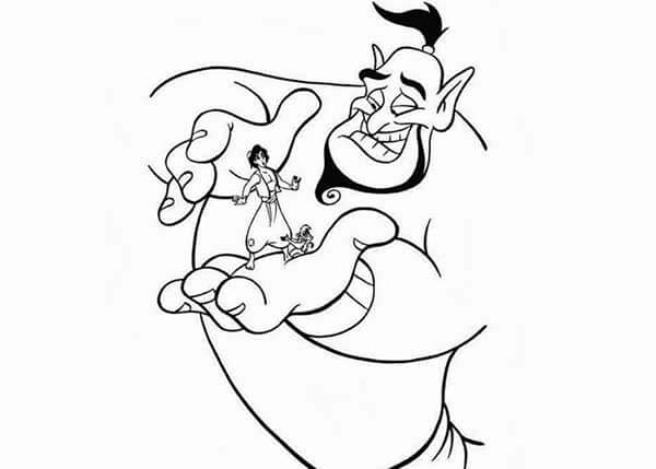 Desenho de Aladdin para imprimir