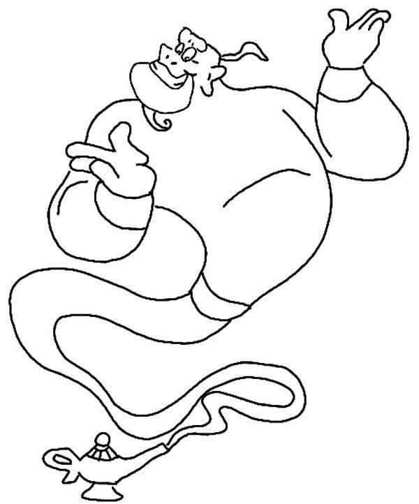 Desenho de Aladdin para imprimir
