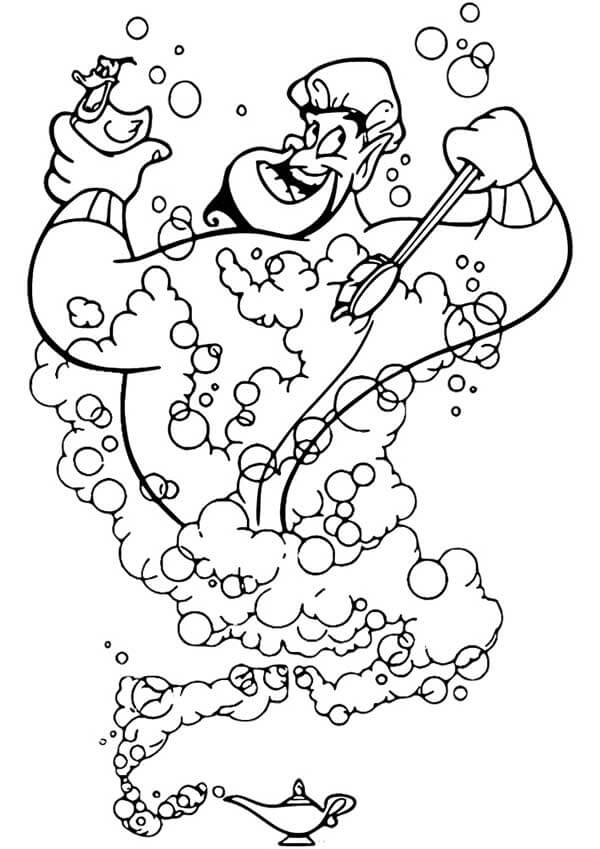Desenho de Aladdin para imprimir
