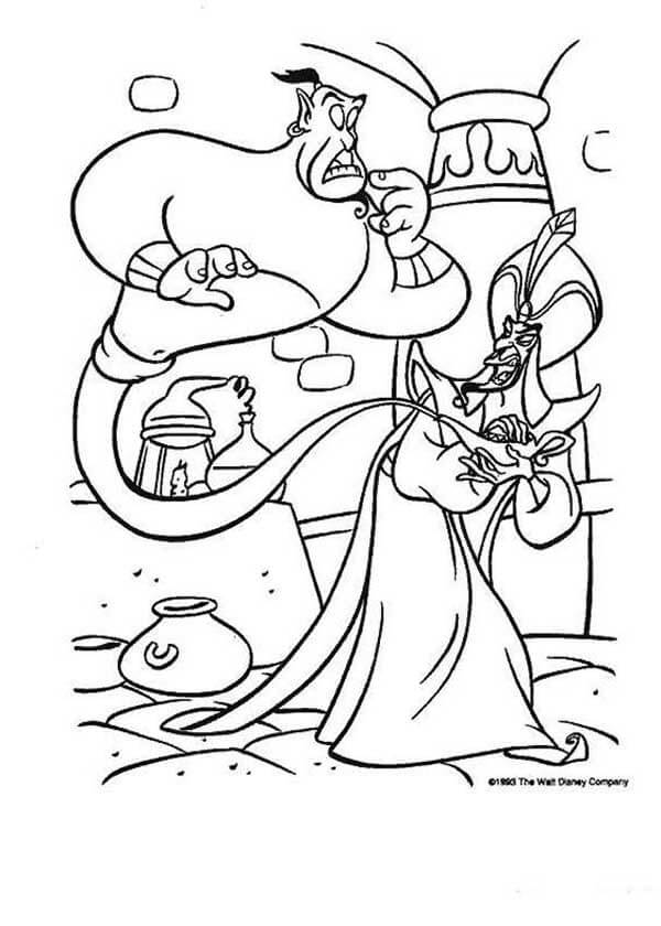 Desenho de Aladdin para imprimir