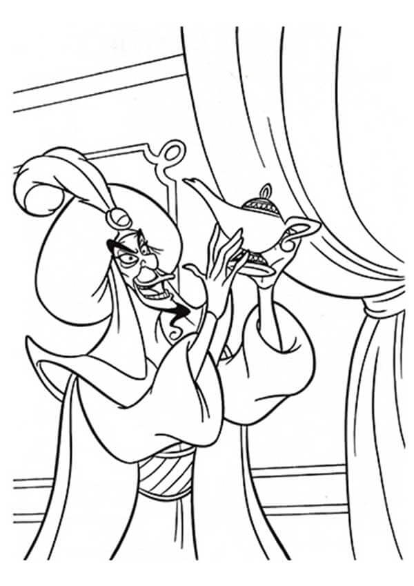 Desenho de Aladdin para imprimir
