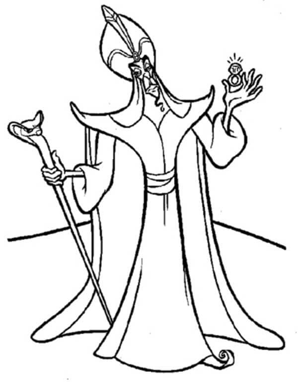 Desenho de Aladdin para imprimir