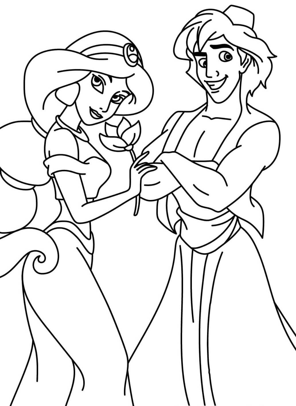 Desenho de Aladdin para imprimir