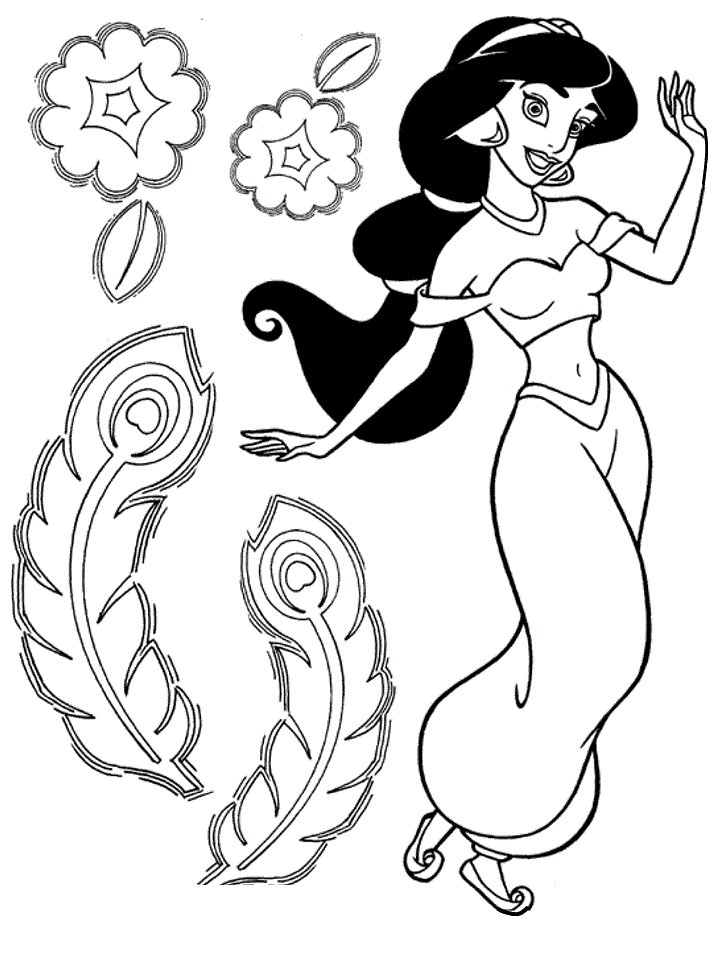 Desenho de Aladdin para imprimir