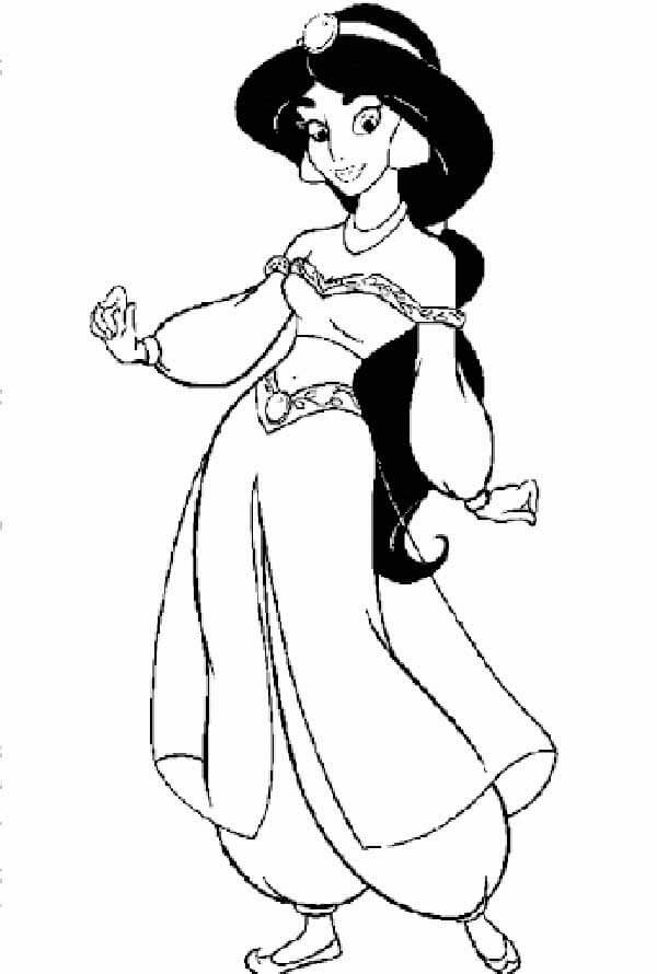 Desenho de Aladdin para imprimir