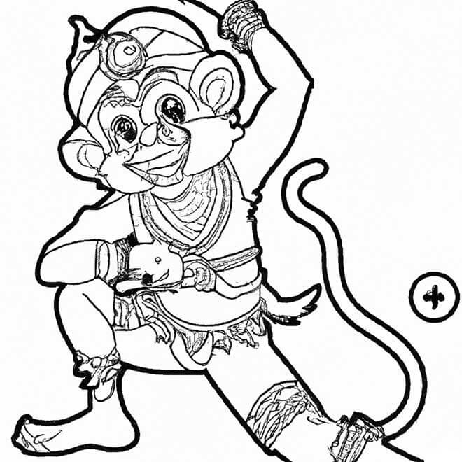 Desenho de Aladdin para imprimir