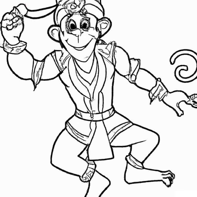 Desenho de Aladdin para imprimir
