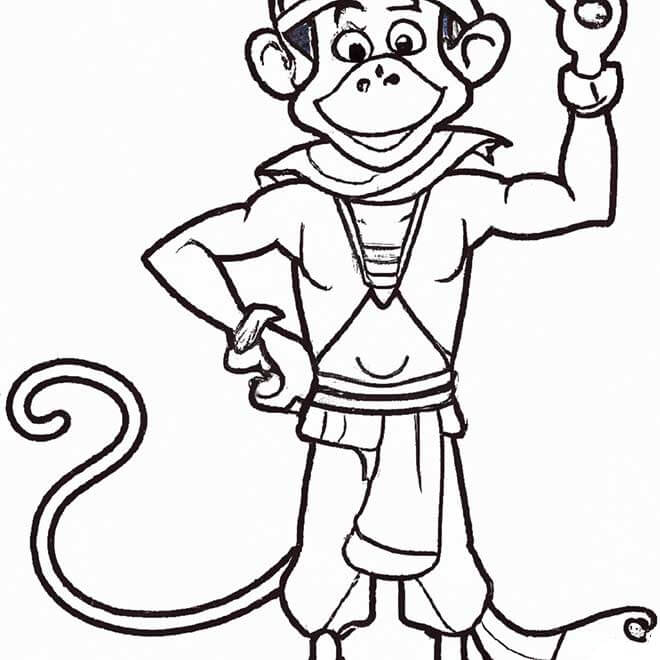 Desenho de Aladdin para imprimir