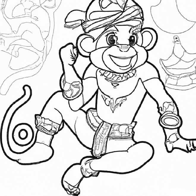 Desenho de Aladdin para imprimir