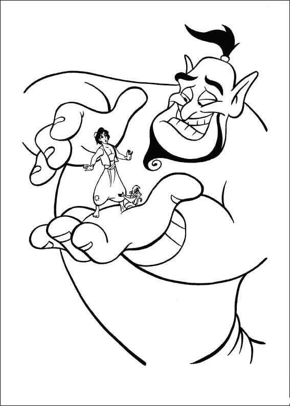 Desenho de Aladdin para imprimir