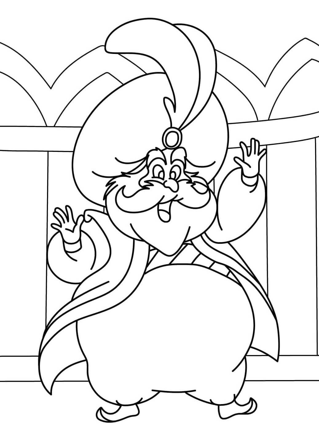 Desenho de Aladdin para imprimir