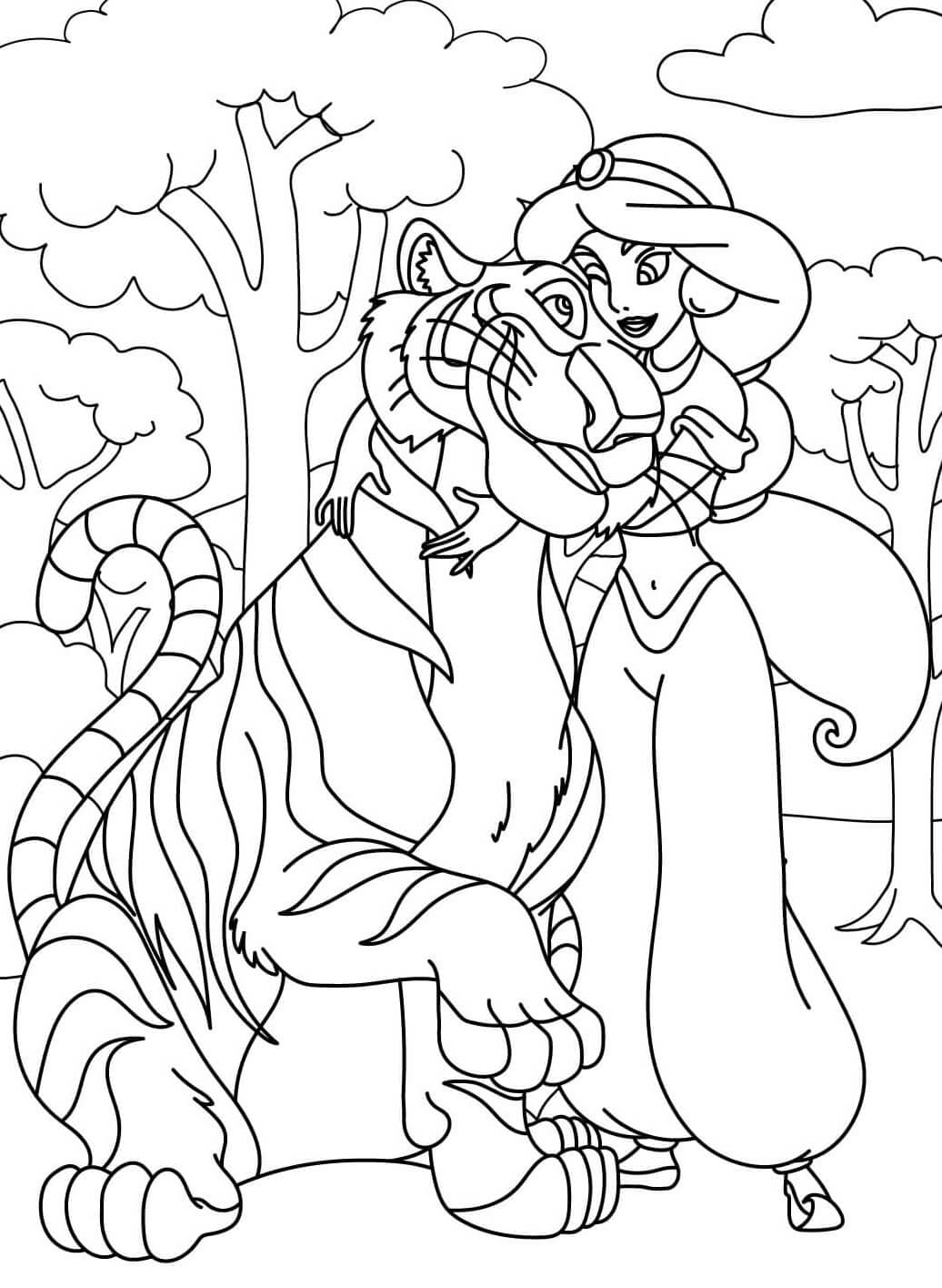 Desenho de Aladdin para imprimir
