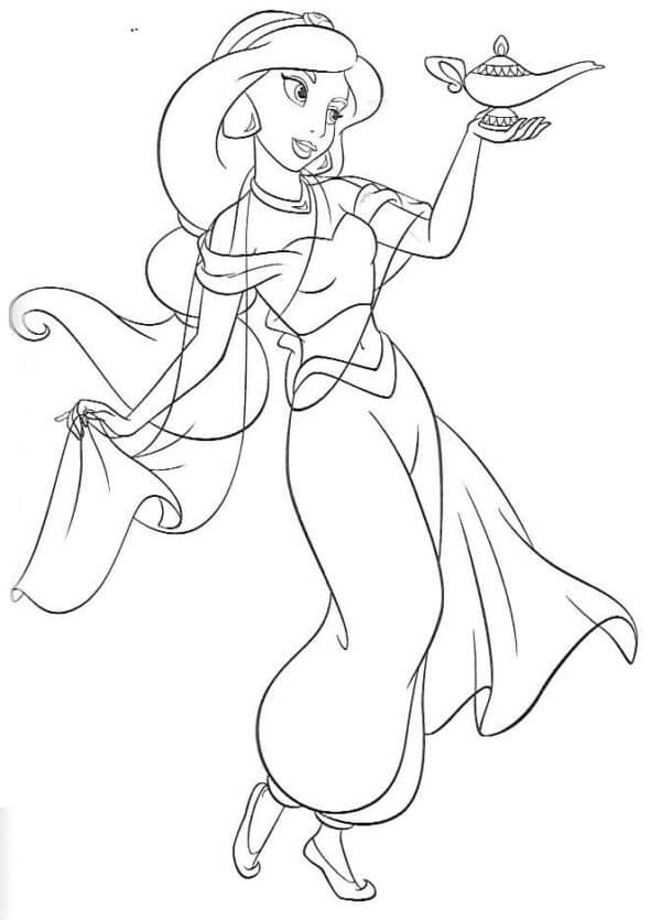 Desenho de Aladdin para imprimir