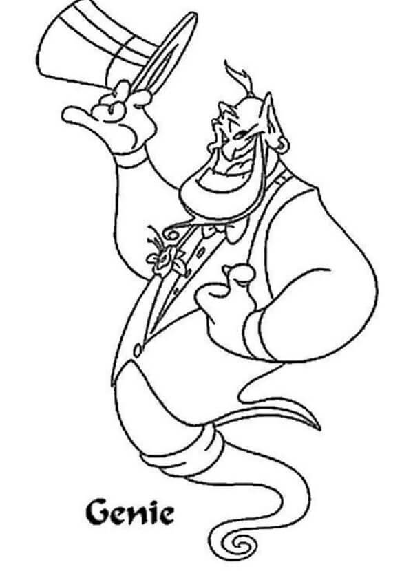 Desenho de Aladdin para imprimir