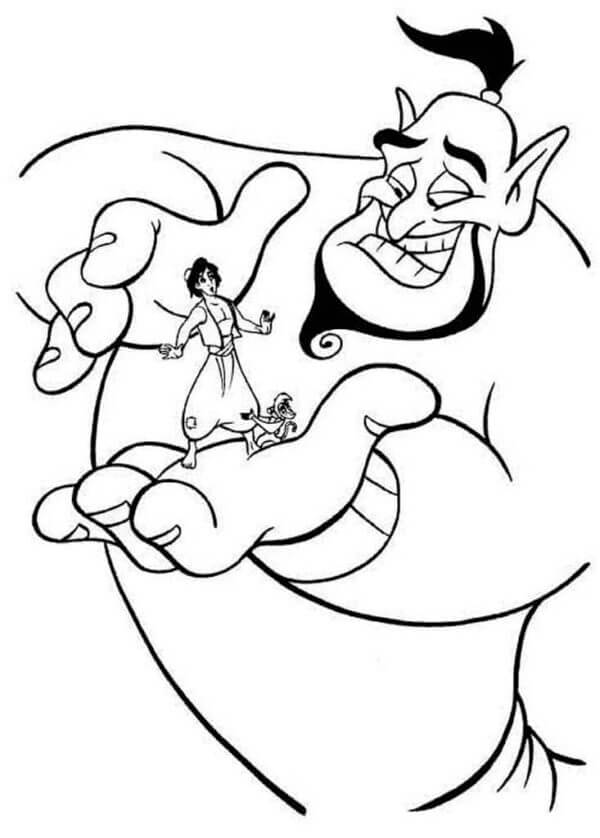 Desenho de Aladdin para imprimir