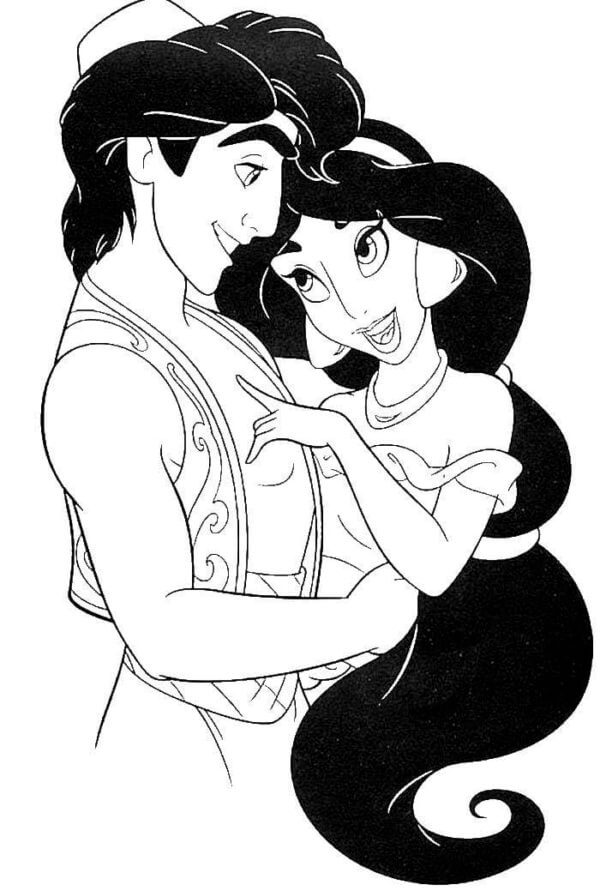 Desenho de Aladdin para imprimir