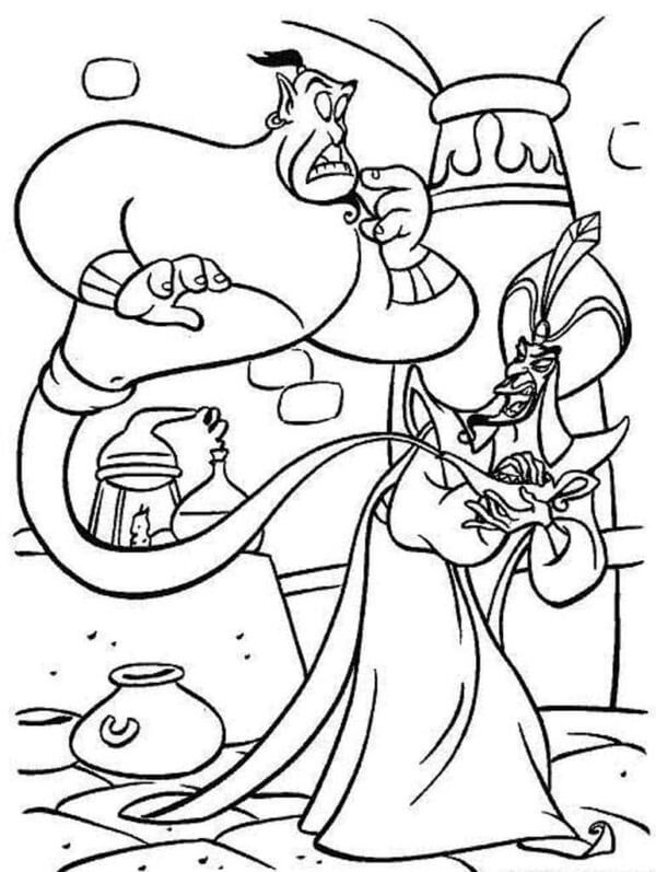Desenho de Aladdin para imprimir