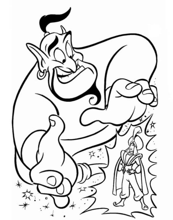 Desenho de Aladdin para imprimir