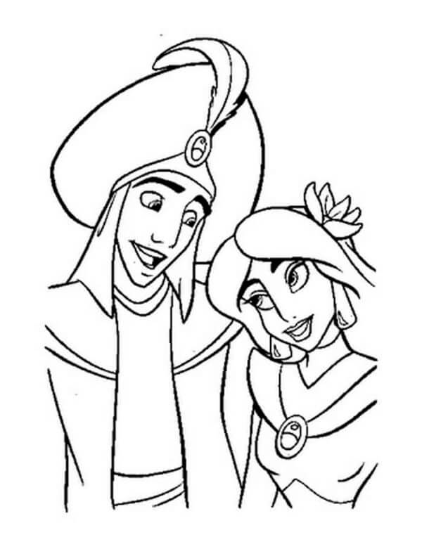 Desenho de Aladdin para imprimir